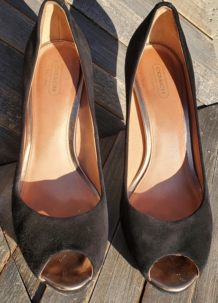 Coach Peep Toe Platform